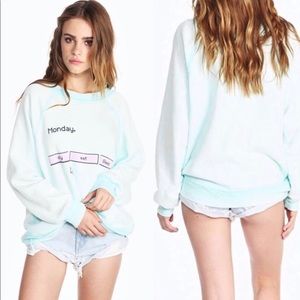 Wildfox “Monday Cry Eat Sleep” Sweater